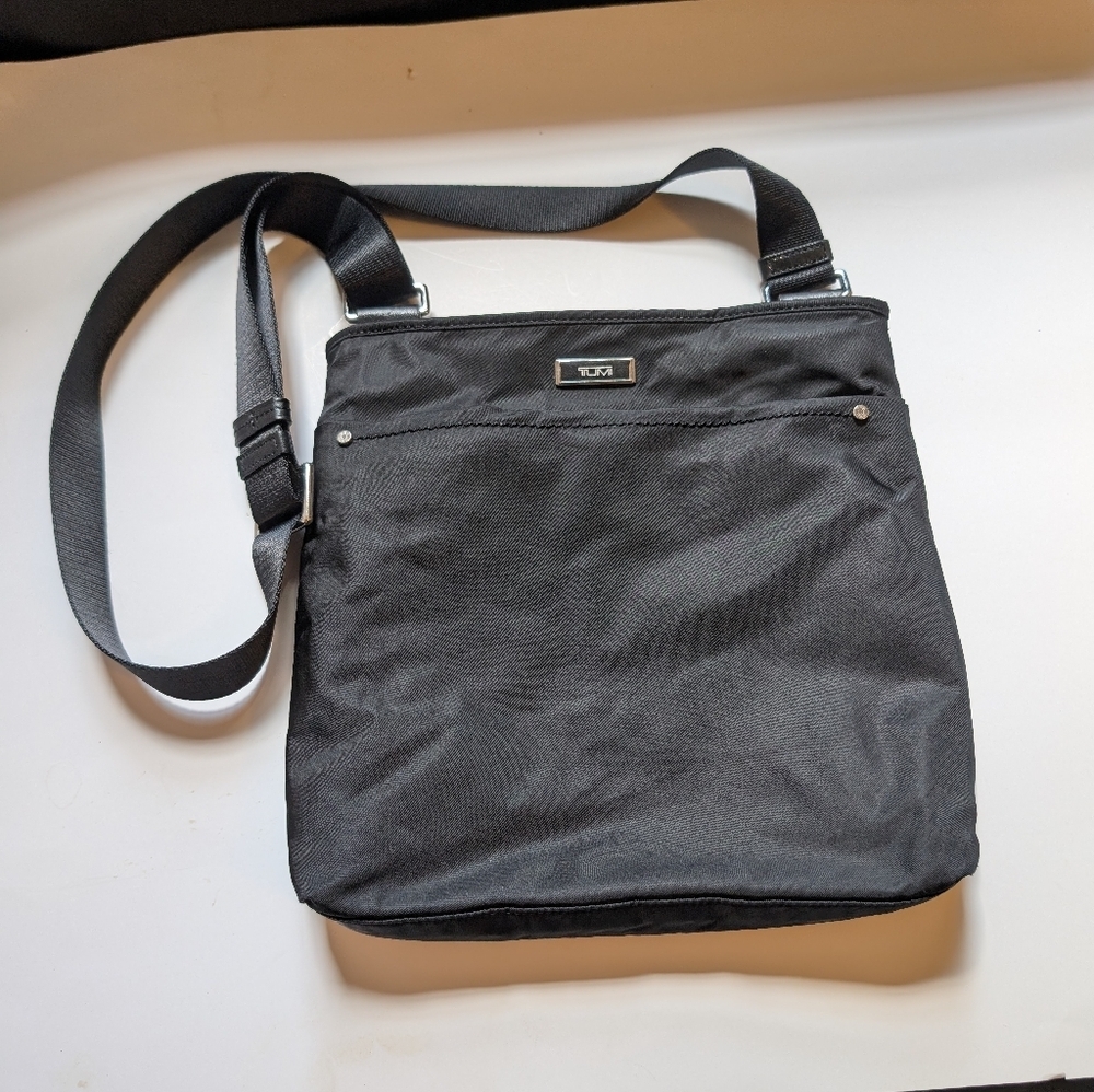 Tumi Black Crossbody Bag In VGUC